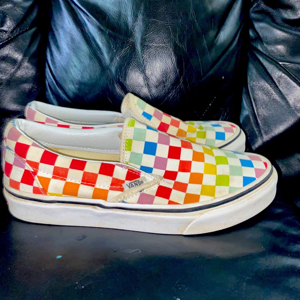 Vans. Checkerboard shoes Men’s size 5.5 Women sz 7